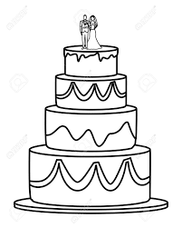 Ivory wedding cake diy wedding cake cream wedding unique wedding cakes. Wedding Cake Icon Isolated Black And White Vector Illustration Royalty Free Cliparts Vectors And Stock Illustration Image 124198958