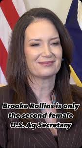 Brooke Rollins is only the second female to hold the position as U.S.  Secretary of Agriculture. , She speaks