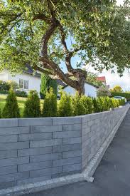 Scona Mauer Fur Die Eingrenzung Des Grundstucks Und Als Hangbefestigung Die Bepflanzung Muss Noch Ein Bissc In 2020 Modern Garden Modern Garden Design Modern Planting