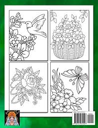 Keep your kids busy doing something fun and creative by printing out free coloring pages. 100 Easy Flowers Adult Coloring Book Beautiful Flowers Coloring Pages With Large Print For Adult Relaxation Perfect Coloring Book For Seniors Pricepulse