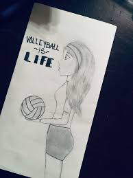 Volleyball Player Sketch Drawing Art Sketches Drawings Drawing Sketches