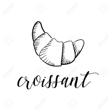 Bosquejo Croissant Mano Icono Dibujado Letras De La Pluma Ilustraciones Vectoriales Clip Art Vectorizado Libre De Derechos Image 69807820