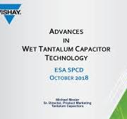 Advances in Wet Tantalum Capacitor Technology