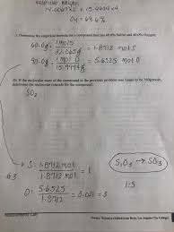 Using the periodic table of the elements to find atomic weights, we find that hydrogen has an atomic weight of 1, and oxygen's is 16. S1o3 Gt So3 If The Molecular Mass Of This Compound Chegg Com