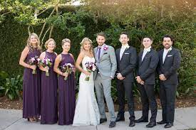 First Look Photo Shoot Bride Groom Wedding Party Bridesmaids Groomsmen Capen House Classic Wed Grey Wedding Theme Purple White Wedding Purple Wedding Theme