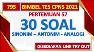Maybe you would like to learn more about one of these? Update Soal Pembahasan Tes Sinonim Antonim Analogi Cpns 2021 I Klub Matematika Youtube