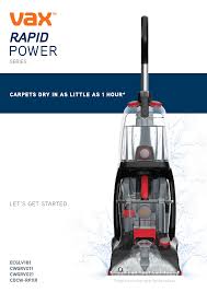 Vax Rapid Power Revive Owner S Manual Manualzz