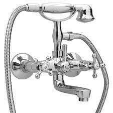 Removing a moen bathtub faucet handle is not the easiest task ever. 2 Handle Bathtub Faucet Hand Shower Diverter Chrome Retro