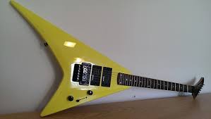 kramer vanguard s 440s electric guitar neon yellow look