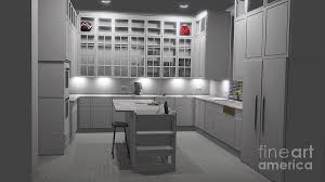 3d kitchen model digital art by roger