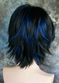 Pin By Flor De La Cruz Mello S On Chic Blue Hair Highlights Black Hair With Blue Highlights Blue Black Hair