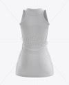 Download Tight Fit Netball Dress Hq Mockup Back View In Apparel Mockups On Yellow Images Object Mockups