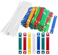 50 Pcs Colorful Paper Fasteners - 2 Hole Binder Clips For 8cm Spacing,  Plastic Filing Strips For Office & School