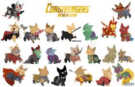 Artstation Corgi Avengers Aly Flock Corgi Art Corgi Art Print Marvel Funny