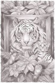 Van Rainbowkleuren A R Art Grayscale Coloring Tiger Art