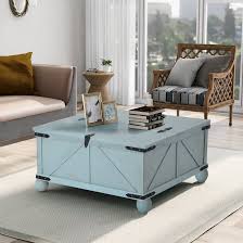Get it as soon as wed, feb 3. Gracie Oaks 35 Wx35 Dx17 H Antique Coffee Table With Lift Top And Storage Rustic Farmhouse Cocktail Table With Hidden Compartment Sofa Table For Home Decor Living Room Black Top And White Base Wayfair