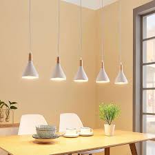 Led tischlampe kabellose ladefunktion holz tischlampe dimmbar tischlampe. Led Pendelleuchte Arina In Weiss 5 Flammig Lampen Led Pendelleuchte Esszimmerleuchten