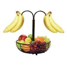 New arrival fruit basket bowl with banana hanger kitchen organization metal wire fruit vegetable storage baskets for kitchen. Gourmet Basics By Mikasa Banana Holder Reviews Wayfair