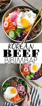 Easy Korean Beef Bibimbap Recipe Recipe Food Korean Beef Bibimbap Recipe