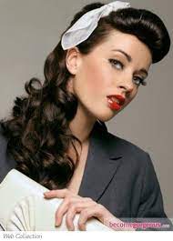 Curly Hair Updo Using Roller Set Technique Description From Pinterest Com I Searched For This Vintage Hairstyles For Long Hair Hair Styles Vintage Hairstyles