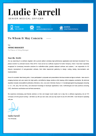 An example of a cover letter for a medical assistant. Senior Medical Officer Cover Letter Template