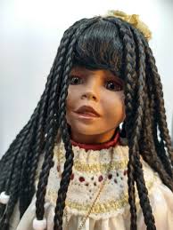 MUSICAL PORCELAIN DOLL Sits On Pillow Turns Plays Beautiful Sunshine Mardi  Gras $21.95