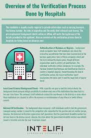 Overview Of The Verification Process Done By Hospitals Background Check Employment Hospital
