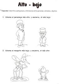 Con nuestros divertidos personajes, escenarios coloridos y juegos para niños de preescolar, tu hijo encontrará en árbol abc la herramienta perfecta para iniciar sus. Alto Bajo 5 Anos Material De Aprendizaje Preescolar Actividades Actividades De Matematicas Preescolares