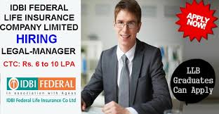 Idbi has released the job notification regarding filling of agency leader job vacancies. Idbi Federal Life Insurance Company Limited Hiring Legal Manager