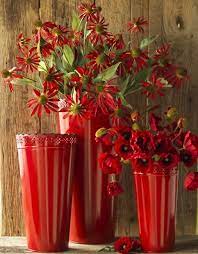 Ruby Red Cottage Vasos Vermelhos Flores Vermelhas Tons De Vermelho