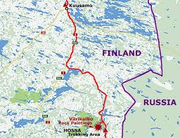 Russia is bordered by the arctic ocean; Eastern Finland Russian Border And Hossa Trekking Area To Kuusamo