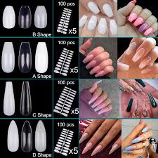 Check spelling or type a new query. 100 Pieces Per Bag 4 Fashion Shape False Nails Long Or Short Ballerina Coffin Stiletto Fake Nail Tips For Nail Manicure Wish