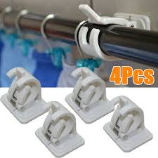 Check spelling or type a new query. 4pcs Self Adhesive Curtain Rods Crossbar Bracket Wall Hanging Hooks Holder Clips Household Supplies Cleaning Hooks Hangers