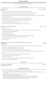2 documentation of test methods and results the proposed method of carrying out all commissioning tests and the acceptable results shall be documented for. Relay Technician Resume Sample Mintresume