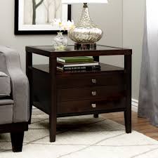 Strick Bolton Brown Contemporary Aristo Halifax Side Table Brown Side Table Sofa End Tables Glass Bedroom Furniture
