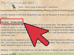 How To Choose And Correctly Role Play Your Alignment In