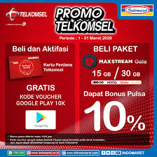 Dengan begitu, pulsa gratis bisa kamu dapatkan setiap waktu. O Xrhsths Indomaret Sto Twitter 1 Gratis Kode Vouche Google Play 10k Dengan Membeli Kartu Perdana Dan Aktivasi Kartu Perdana Telkomsel 2 Beli Maxstream Gala 15gb 100k 30gb 150kbonus Pulsa 10 Sk Berlaku