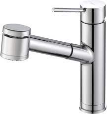 Below, we'll discuss the advantages of a pull out faucet and how it differs from the usual pull down. Kraus Kpf2610ch Single Handle Pull Out Kitchen Faucet With 8 1 8 Inch Spout Reach 3 Function Sprayer 120 Degree Swivel Quickdock Top Mount Installation Retractable Neoperl Hose With Secureconx Counterweight And Ada Compliant Chrome