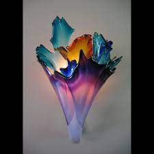 Blown Glass Sconce Blown Glass Art Glass Blowing Glass Art