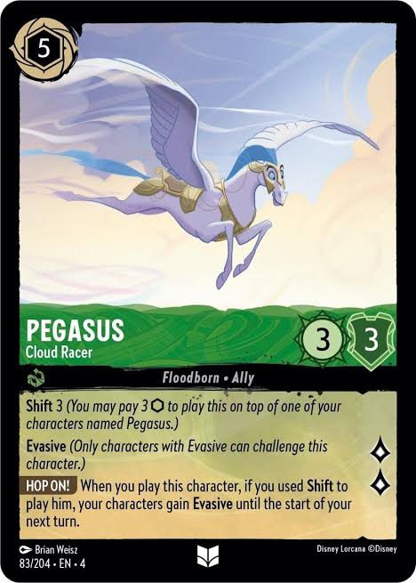 Pegasus - Cloud Racer 83/204 » Disney Lorcana Card Details + Review »  Lorcana Player