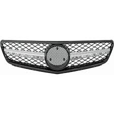 Calandre Avant Mercedes Classe C W204 07 14 Look Amg 1 Liseret Chrome Noir Modele 2 Autodc