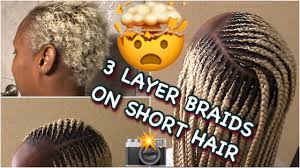 Strengthens to help protect against future damage. 3 Layer Braids On Short Hair Tutorial Youtube