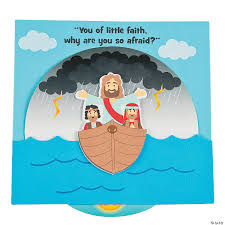 There were also other boats with him. Jesus Calms The Storm Wheel Craft Kit