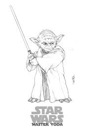 Star Wars Yoda Coloring Pages Star Wars Drawings Star Wars Art Yoda Drawing