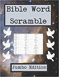 See if you can sort them out. Jumbo Bible Word Scramble Over 3 300 Scrambled Bible Words Masters Puzzle 9798609236876 Amazon Com Books