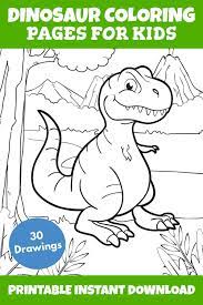 Dinosaur Coloring Pages For Kids Toddlers Instant Printable Download Dinosaur Coloring Pages Dinosaur Coloring Coloring Pages