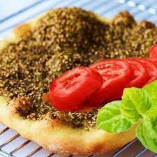 Zaatar Bread With Tomatoe And Mint Lebanese Recipes Easy Lebanese Recipes Food