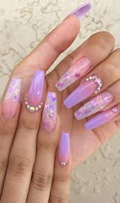 Black And Purple Butterfly Nails 54 The Brightest Spring 2020 Nail Trends That Are So Popular Right Now Ecemella In 2020 Cute Acrylic Nail Designs Purple Acrylic Nails Coffin Nails Ombre