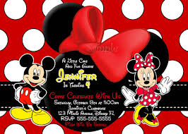Baby Shower Invitations Amazing Red E White Polkadot Background Themed Mickey Mouse Baby Shower Invitation With Funny Mickey E Minnie Fotos Beautiful Views De Mickey Mouse Themed Baby Shower Invi Black E