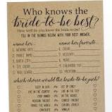 Fun personal trivia questions for wedding shower game · what is the bride's shoe size? 4 99